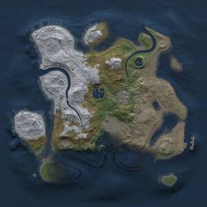 Thumbnail Rust Map: Procedural Map, Size: 2500, Seed: 111945614, 7 Monuments