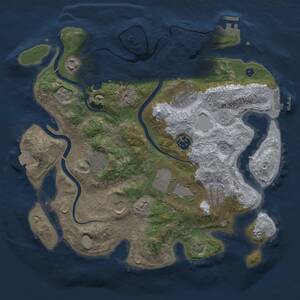 Thumbnail Rust Map: Procedural Map, Size: 3500, Seed: 931840737, 14 Monuments