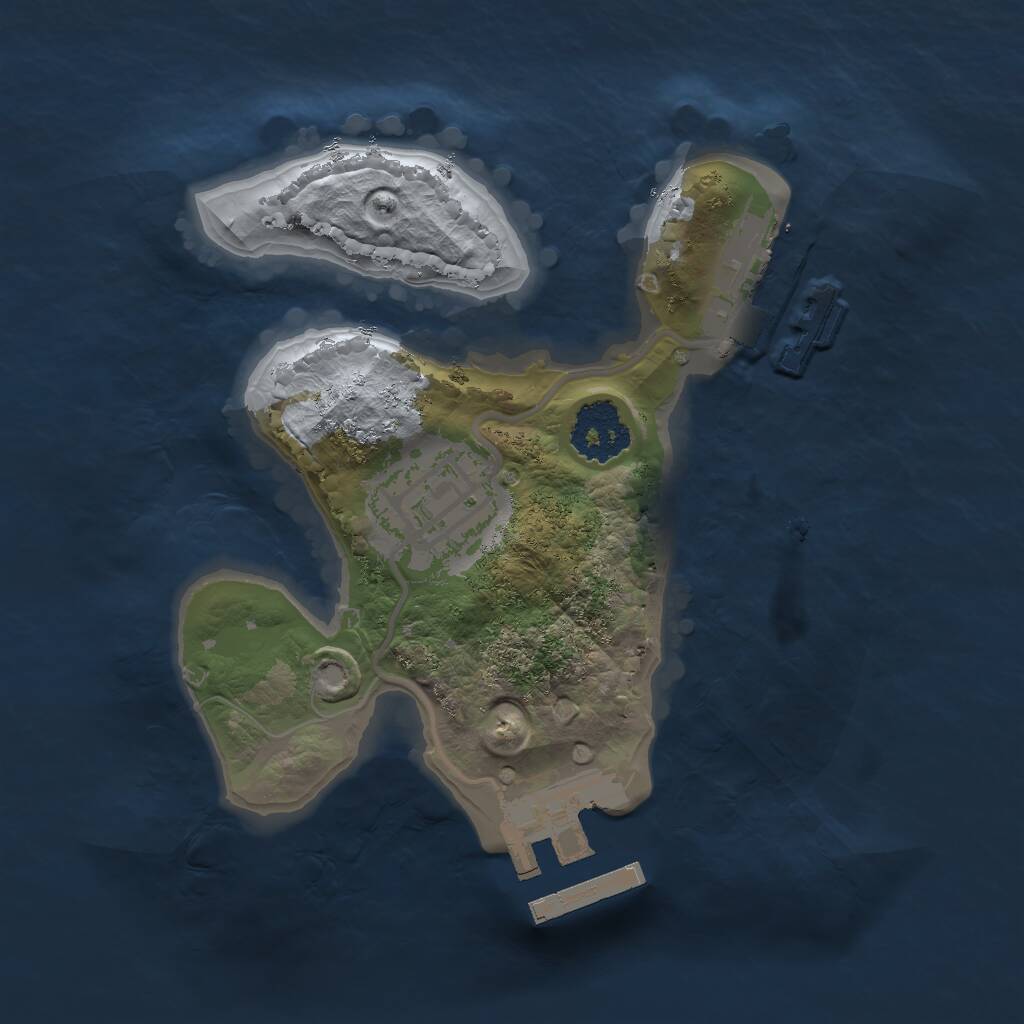 Rust Map: Procedural Map, Size: 1750, Seed: 67458855, 4 Monuments