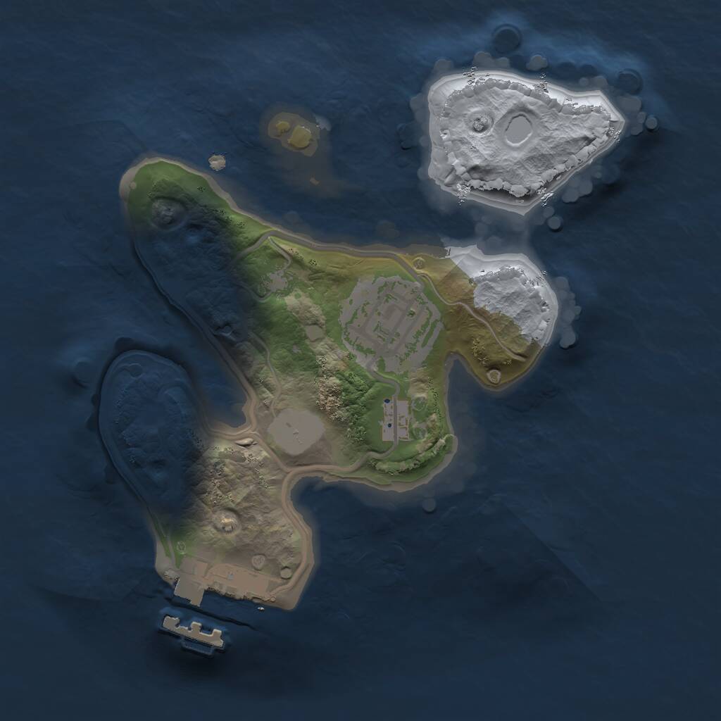 Rust Map: Procedural Map, Size: 1750, Seed: 1278, 3 Monuments