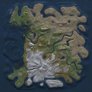 Thumbnail Rust Map: Procedural Map, Size: 4500, Seed: 983397447, 15 Monuments
