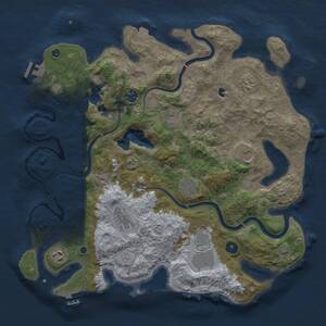Thumbnail Rust Map: Procedural Map, Size: 4000, Seed: 326294993, 15 Monuments