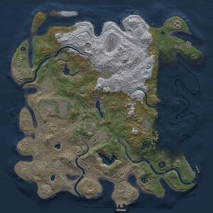 Thumbnail Rust Map: Procedural Map, Size: 4500, Seed: 212333759, 17 Monuments