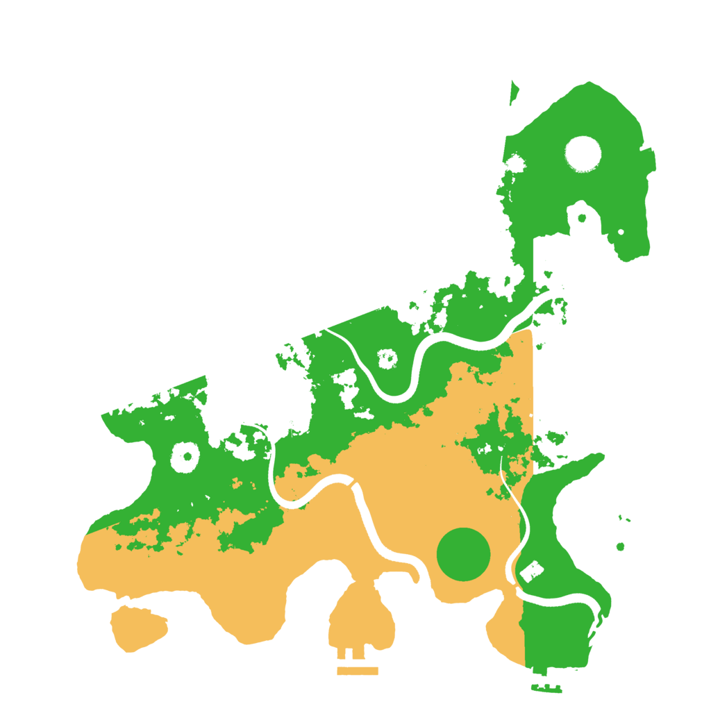 Biome Rust Map: Procedural Map, Size: 3500, Seed: 466564