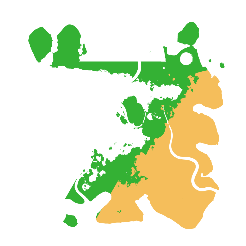 Biome Rust Map: Procedural Map, Size: 3500, Seed: 220513