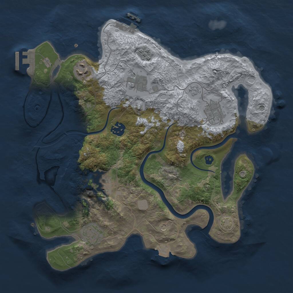 Rust Map: Procedural Map, Size: 3200, Seed: 1331319564, 13 Monuments