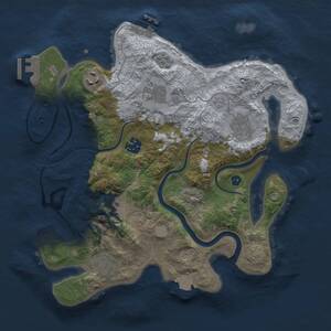 Thumbnail Rust Map: Procedural Map, Size: 3200, Seed: 1331319564, 13 Monuments