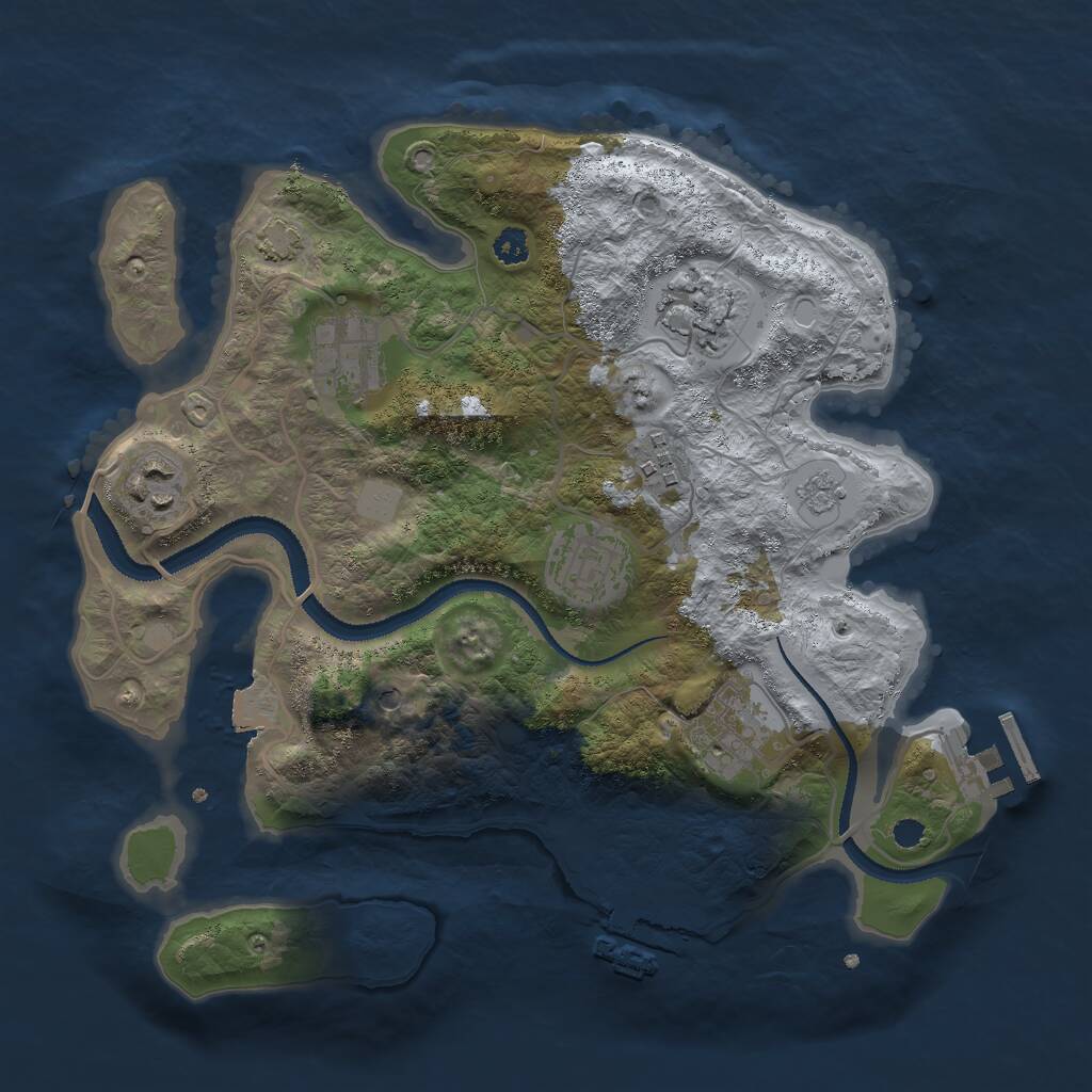 Rust Map: Procedural Map, Size: 3000, Seed: 626712513, 12 Monuments