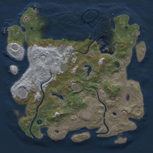 Thumbnail Rust Map: Procedural Map, Size: 4500, Seed: 1870356747, 16 Monuments