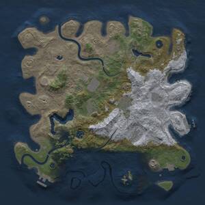 Thumbnail Rust Map: Procedural Map, Size: 4000, Seed: 96433686, 15 Monuments