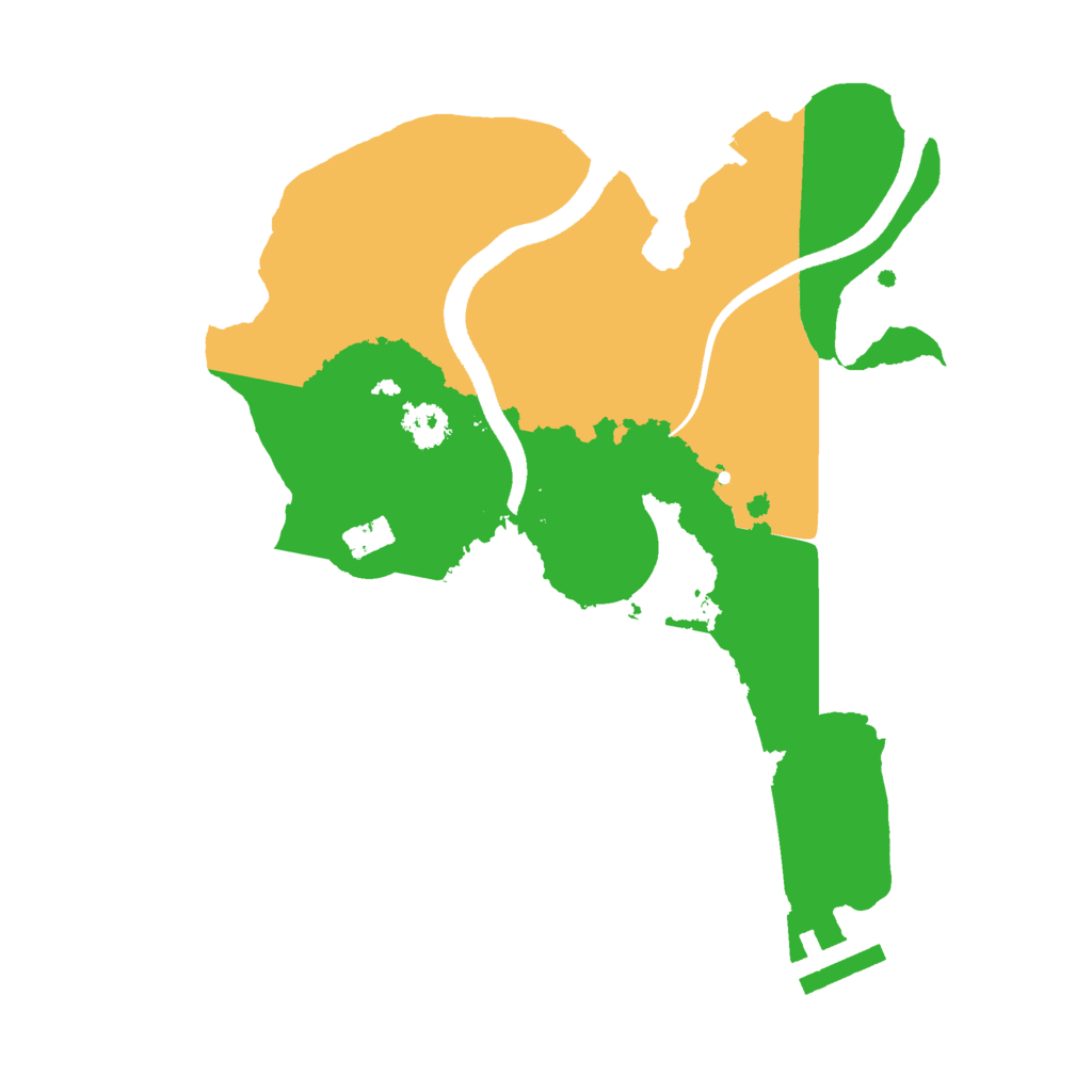 Biome Rust Map: Procedural Map, Size: 2500, Seed: 24568