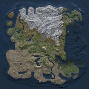 Thumbnail Rust Map: Procedural Map, Size: 4250, Seed: 1465213630, 16 Monuments