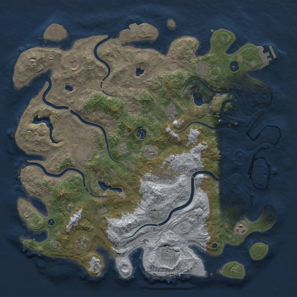 Rust Map: Procedural Map, Size: 4500, Seed: 270734688, 15 Monuments