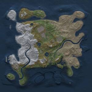 Thumbnail Rust Map: Procedural Map, Size: 3500, Seed: 454809669, 13 Monuments