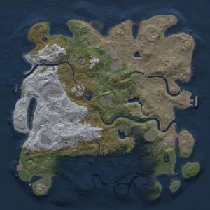 Thumbnail Rust Map: Procedural Map, Size: 4250, Seed: 61047, 16 Monuments