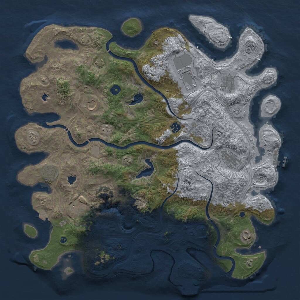 Rust Map: Procedural Map, Size: 4500, Seed: 357750409, 15 Monuments