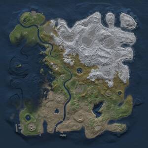 Thumbnail Rust Map: Procedural Map, Size: 4000, Seed: 2052509796, 17 Monuments