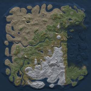 Thumbnail Rust Map: Procedural Map, Size: 6000, Seed: 779560810, 17 Monuments