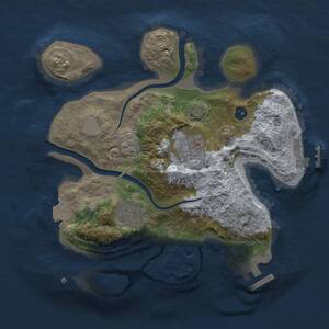 Thumbnail Rust Map: Procedural Map, Size: 2500, Seed: 1619279293, 7 Monuments