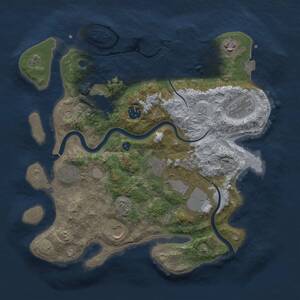 Thumbnail Rust Map: Procedural Map, Size: 3500, Seed: 855254693, 14 Monuments