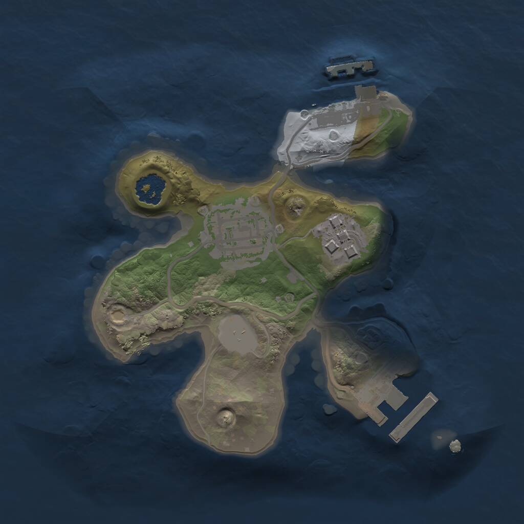 Rust Map: Procedural Map, Size: 1750, Seed: 1747691274, 5 Monuments