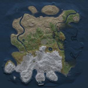 Thumbnail Rust Map: Procedural Map, Size: 3500, Seed: 704250071, 12 Monuments