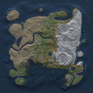 Thumbnail Rust Map: Procedural Map, Size: 3500, Seed: 20287, 15 Monuments