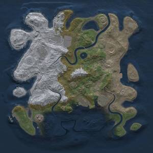 Thumbnail Rust Map: Procedural Map, Size: 3500, Seed: 7485648, 12 Monuments