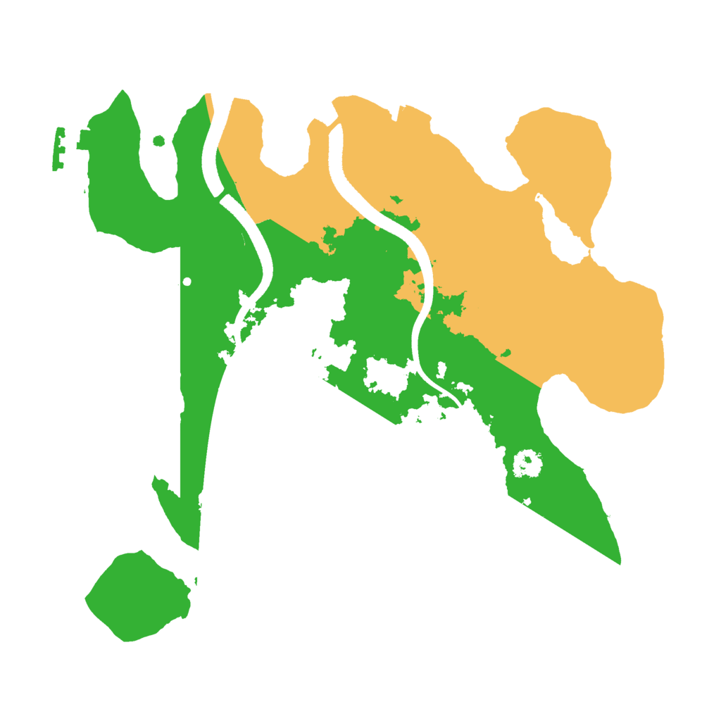 Biome Rust Map: Procedural Map, Size: 2500, Seed: 1022