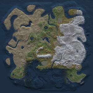 Thumbnail Rust Map: Procedural Map, Size: 4000, Seed: 1763769710, 15 Monuments