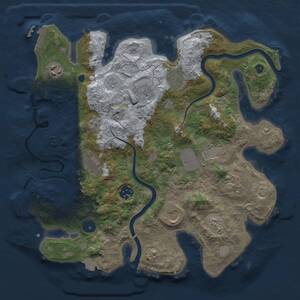 Thumbnail Rust Map: Procedural Map, Size: 3500, Seed: 85996820, 15 Monuments