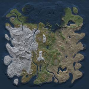 Thumbnail Rust Map: Procedural Map, Size: 5000, Seed: 285236622, 17 Monuments