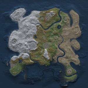Thumbnail Rust Map: Procedural Map, Size: 3250, Seed: 1140852471, 12 Monuments