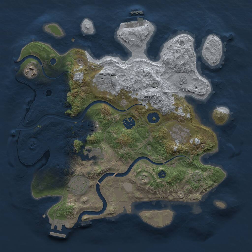 Rust Map: Procedural Map, Size: 3200, Seed: 13231, 13 Monuments