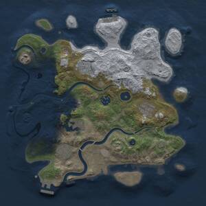 Thumbnail Rust Map: Procedural Map, Size: 3200, Seed: 13231, 13 Monuments