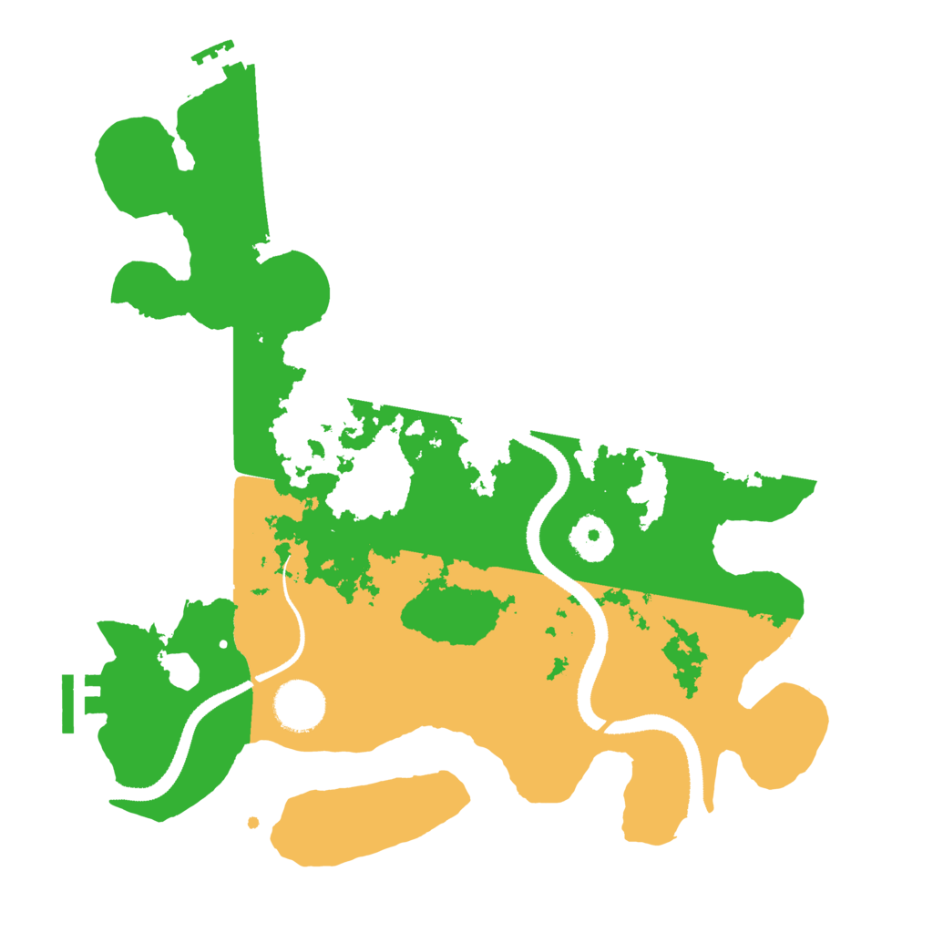 Biome Rust Map: Procedural Map, Size: 3200, Seed: 575627304