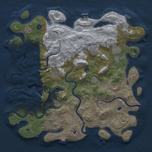 Thumbnail Rust Map: Procedural Map, Size: 4500, Seed: 212237365, 17 Monuments