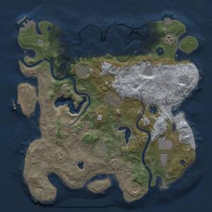 Thumbnail Rust Map: Procedural Map, Size: 4000, Seed: 318933850, 16 Monuments
