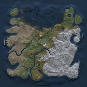 Thumbnail Rust Map: Procedural Map, Size: 3750, Seed: 58475669, 15 Monuments