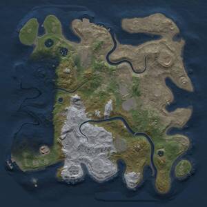 Thumbnail Rust Map: Procedural Map, Size: 3600, Seed: 1125786431, 14 Monuments