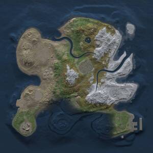 Thumbnail Rust Map: Procedural Map, Size: 2500, Seed: 1402326969, 10 Monuments