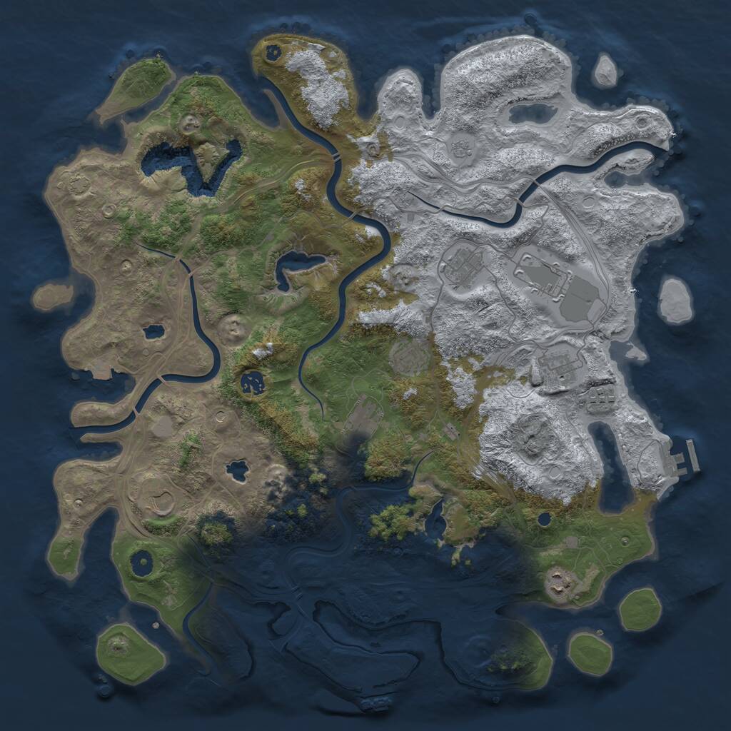 Rust Map: Procedural Map, Size: 4500, Seed: 579015885, 15 Monuments