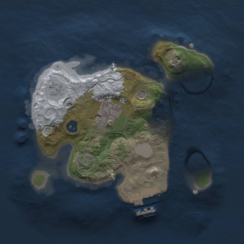 Rust Map: Procedural Map, Size: 2000, Seed: 1018493675, 6 Monuments