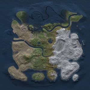 Thumbnail Rust Map: Procedural Map, Size: 3000, Seed: 1798840765, 10 Monuments