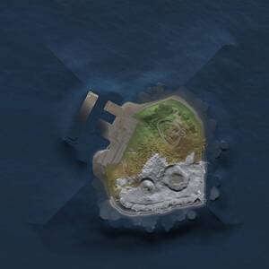 Thumbnail Rust Map: Procedural Map, Size: 1000, Seed: 2001504711, 2 Monuments