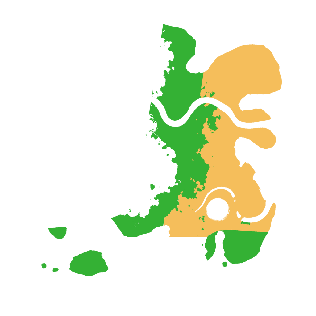 Biome Rust Map: Procedural Map, Size: 2500, Seed: 1023