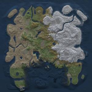 Thumbnail Rust Map: Procedural Map, Size: 4500, Seed: 846645534, 15 Monuments