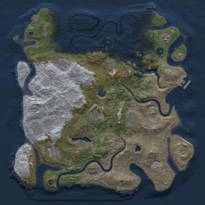 Thumbnail Rust Map: Procedural Map, Size: 4000, Seed: 765, 16 Monuments