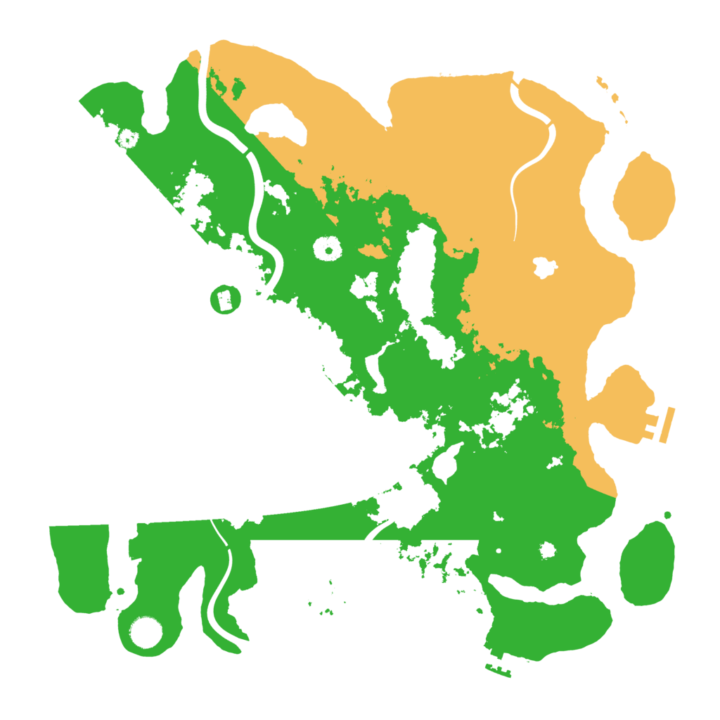 Biome Rust Map: Procedural Map, Size: 4000, Seed: 1234445