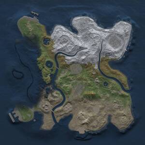 Thumbnail Rust Map: Procedural Map, Size: 3000, Seed: 26000, 13 Monuments